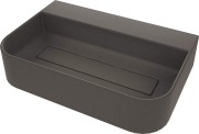 Umywalka granitowa nablatowa 60x40 antracyt metalik Arnika Deante