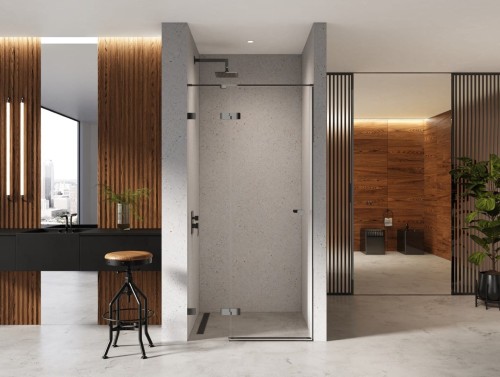 Drzwi prysznicowe New Trendy Eventa Black Chrome lewe czyste