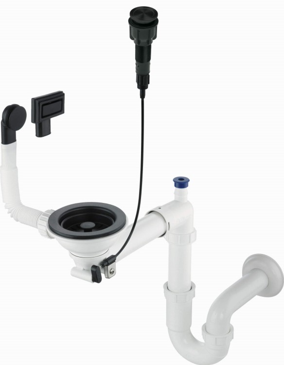Syfon do zlewozmywaka granitowego 1-komorowego Space-Saver