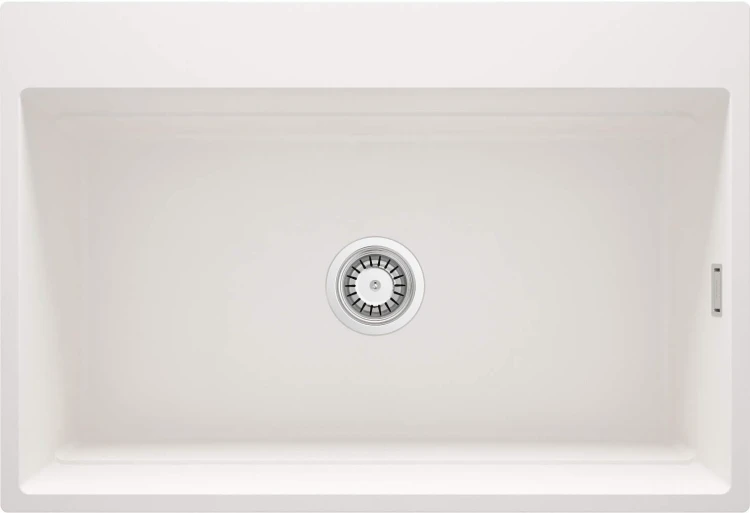 Zlewozmywak granitowy magnetyczny 1-komorowy alabaster Magnetic Deante