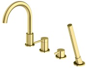 Bateria wannowa 4-otworowa złota Axel Gold KOHLMAN QB244AGD