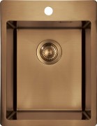 Zlewozmywak stalowy 1-komorowy brąz Olfato Precious Deante