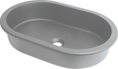 Umywalka granitowa owalna Silia Deante szary metalik