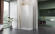 Kabina prysznicowa Radaway Nes Brushed Gold KDJ II lewa