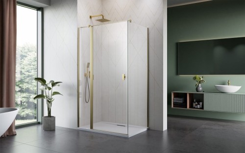 Kabina prysznicowa Radaway Nes Brushed Gold KDJ II lewa