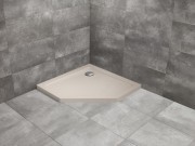 Brodzik pięciokątny Radaway Doros PT 90x90 Stone kaszmirowy