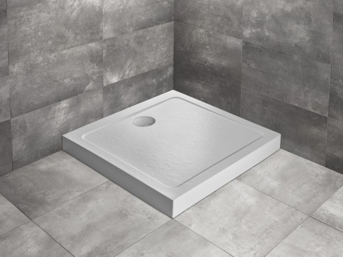 Brodzik kwadratowy Radaway Doros C Compact 90x90 Stone biały