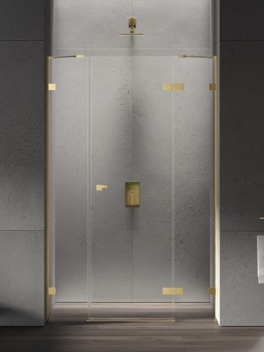 Drzwi prysznicowe New Trendy Eventa Gold Shine prawe czyste