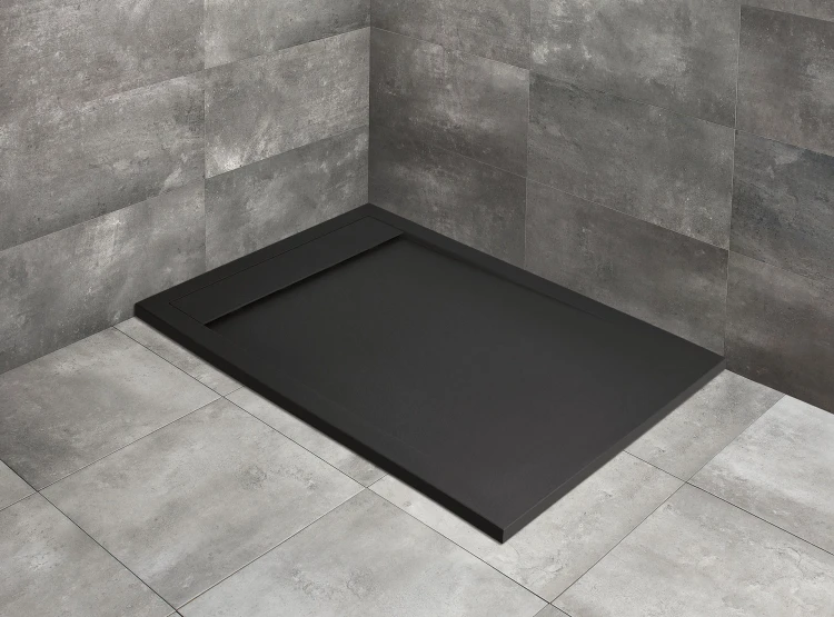 Brodzik czarny prostokątny Teos F 160x100 Black Radaway