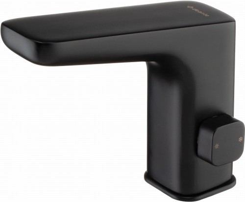 Bateria umywalkowa bezdotykowa Deante Hiacynt, sensorowa z regulacją temperatury (4xAA) NERO