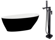 Wanna wolnostojąca Besco GOYA B&amp;W 160x70 + bateria Varium