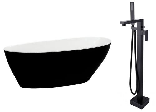 Wanna wolnostojąca Besco GOYA B&amp;W 160x70 + bateria Varium