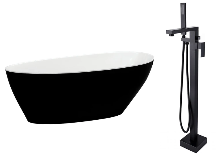 Wanna wolnostojąca Besco GOYA B&amp;W 160x70 + bateria Varium