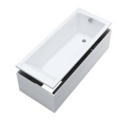 Wanna prostokątna z nośnikiem MILOS SET 140x70cm. Schedpol