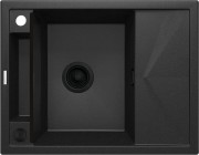 Zlewozmywak granitowy magnetyczny 1-komorowy z ociekaczem grafit metalik Deante Magnetic