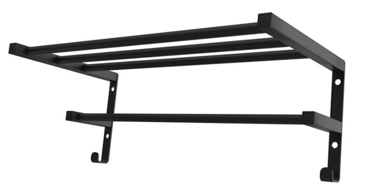 Półka ścienna HF Sheffield 52x25,6 round czarny mat Hygge Family