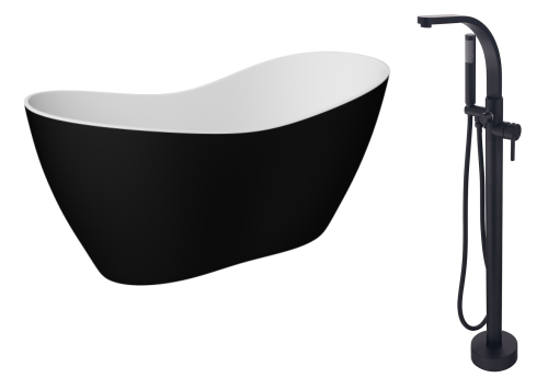 Wanna wolnostojąca Besco VIYA B&amp;W 160x70 + bateria Decco I