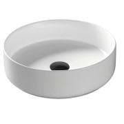 Umywalka nablatowa lugo okrągła 360x120 mm z korkiem czarnym