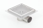 Wpust podłogowy z metalowym syfonem Kesmet Point 15x15 cm z pokrywą