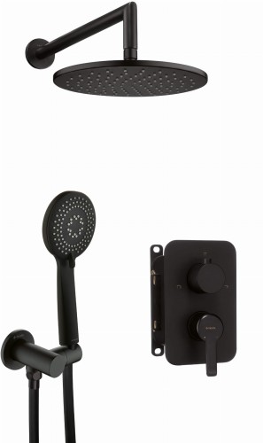 Zestaw prysznicowy podtynkowy z BOXem mieszaczowym Arnika nero czarny Deante
