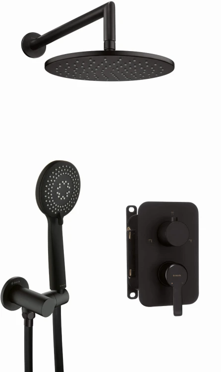 Zestaw prysznicowy podtynkowy z BOXem mieszaczowym Arnika nero czarny Deante