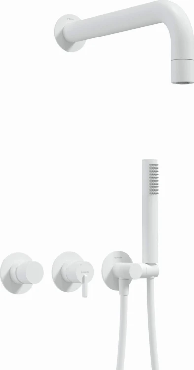 Zestaw prysznicowy podtynkowy bianco biały Silia Deante