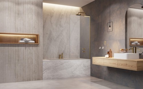 Parawan nawannowy Radaway Modo SL Gold PNJ II prawy