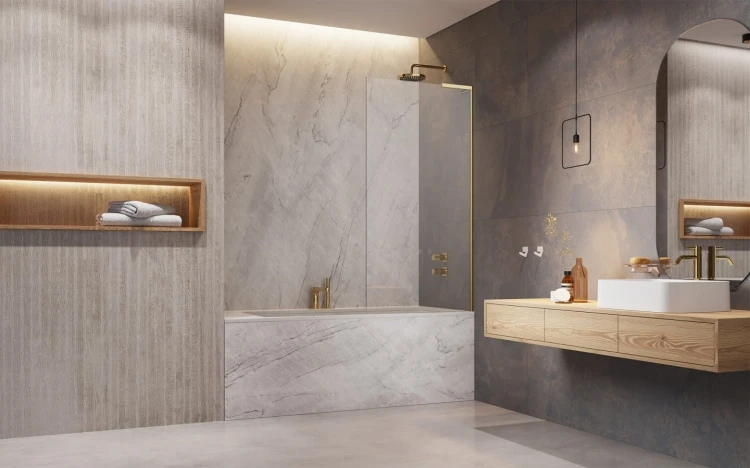 Parawan nawannowy Radaway Modo SL Gold PNJ II prawy