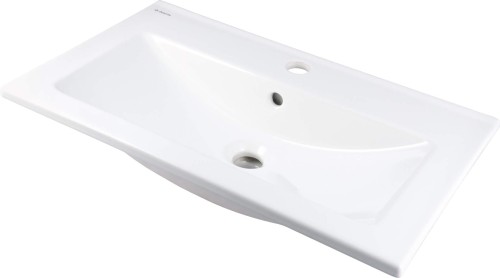 Umywalka ceramiczna wpuszczana biała 61,5x36 Tubo Deante