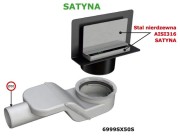 Ścienny odpływ prysznicowy Wally Bonomini satyna