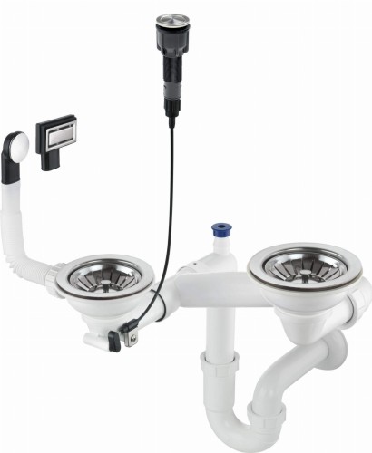 Syfon do zlewozmywaka granitowego 1.5- i 2-komorowego Space-Saver