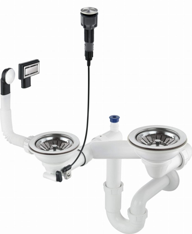 Syfon do zlewozmywaka granitowego 1.5- i 2-komorowego Space-Saver
