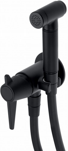 Bateria bidetowa podtynkowa ze słuchawką bidetta nero Temisto Deante