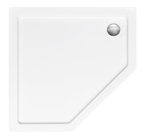 Brodzik pięciokątny biały Besco BERGO SLIMLINE 90x90x6