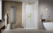 Kabina prysznicowa Radaway Essenza 8 Gold KDJ prawa przejrzysta
