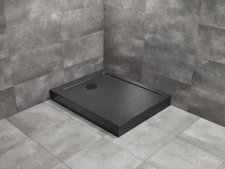 Brodzik prostokątny Radaway Doros F Compact 90x70 Stone czarny