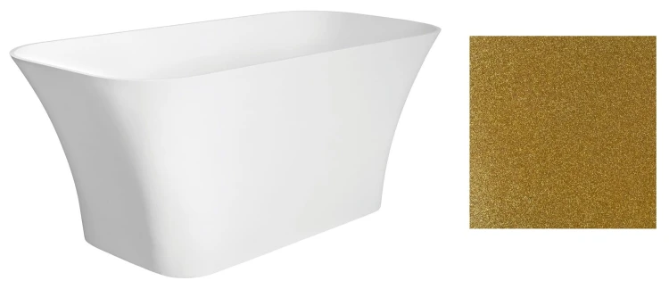 Wanna wolnostojąca Besco ASSOS GLAM 160x70 złota