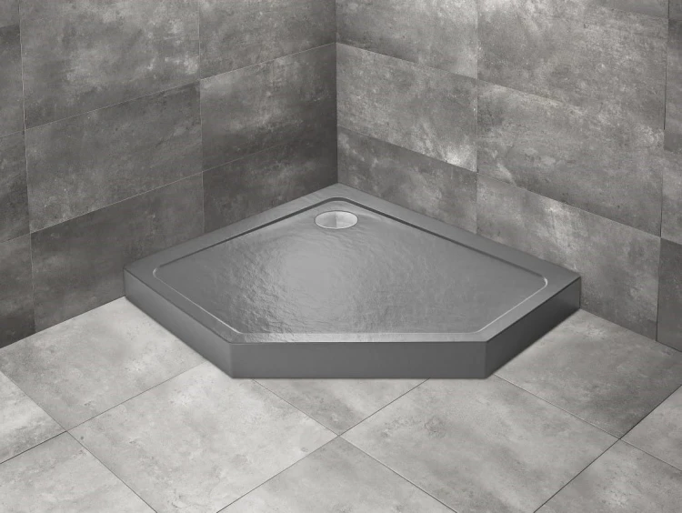 Brodzik Radaway Doros PT E Compact 90x80 Stone antracytowy lewy
