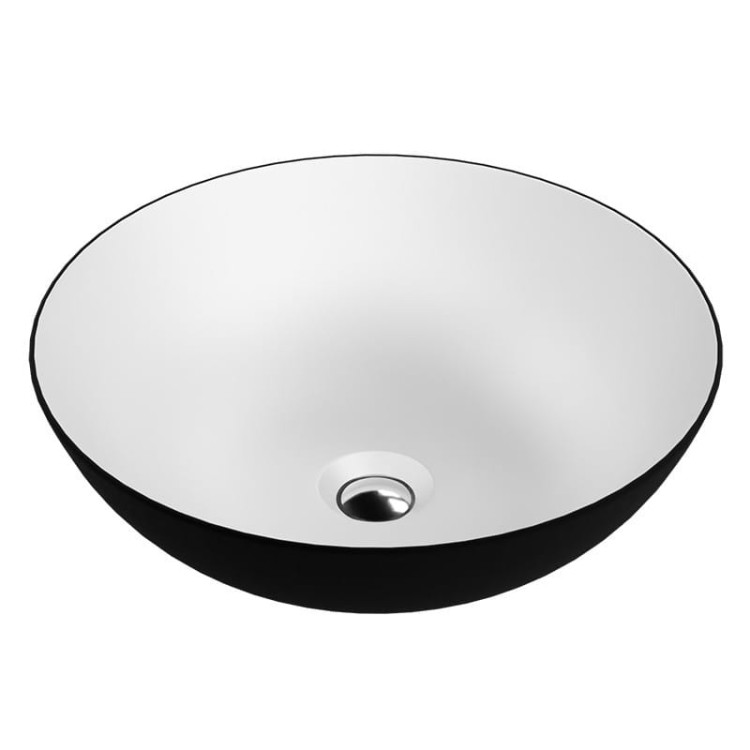 Umywalka nablatowa Rosa Black/White Lavita