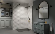Kabina walk-in Radaway Modo New Brushed GunMetal II z wieszakiem