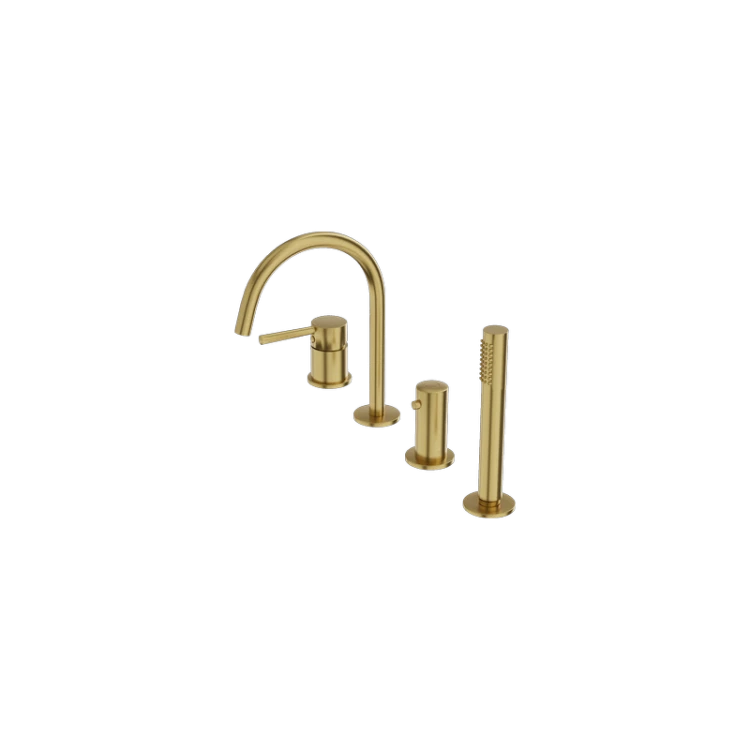 Bateria wannowa 4- otworowa Orion Brushed Gold Lavita