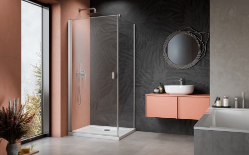 Kabina prysznicowa Radaway Nes Brushed Nickel KDJ I lewa