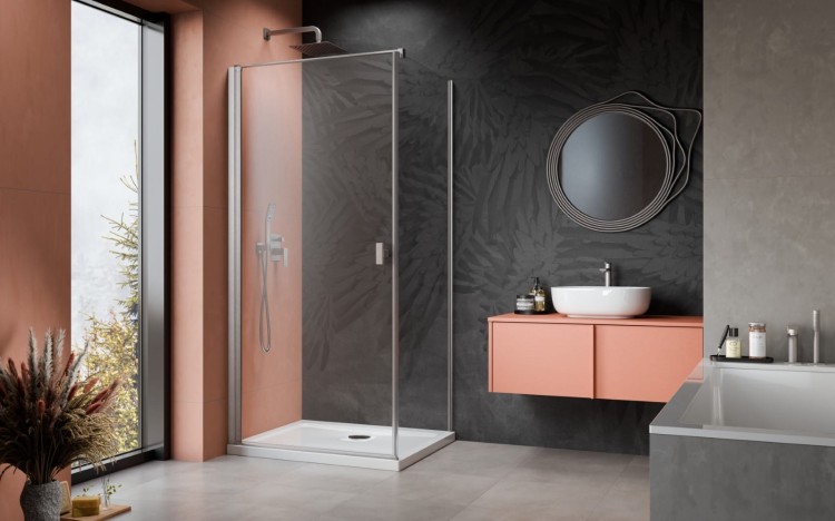 Kabina prysznicowa Radaway Nes Brushed Nickel KDJ I lewa