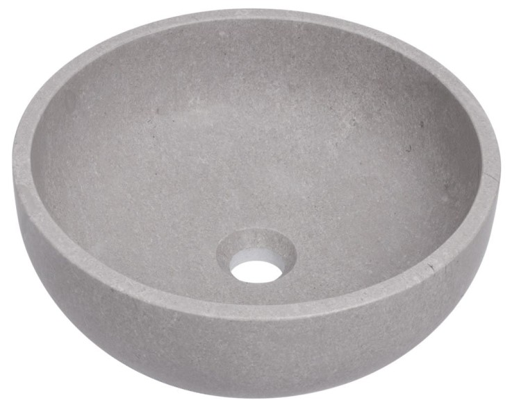 Umywalka kamienna nablatowa Apo AD naturalnie szary marmur