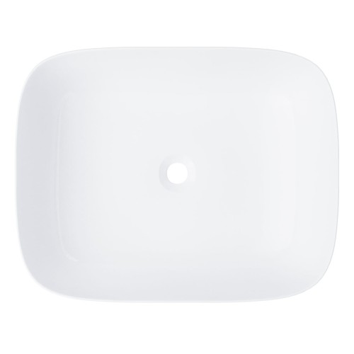 Umywalka nablatowa mono prostokątna 500x400x145 mm z korkiem chrom