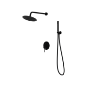Podtynkowy zestaw prysznicowy z deszczownicą Orion Matt Black Lavita
