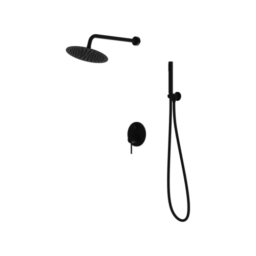 Podtynkowy zestaw prysznicowy z deszczownicą Orion Matt Black Lavita