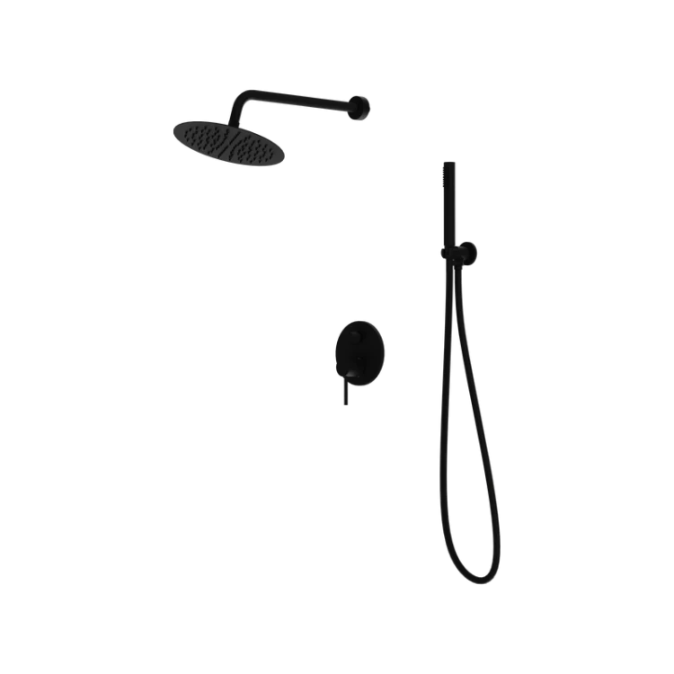Podtynkowy zestaw prysznicowy z deszczownicą Orion Matt Black Lavita