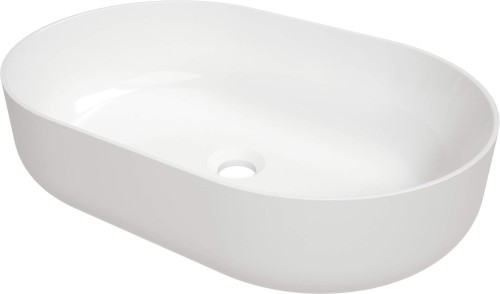 Umywalka ceramiczna nablatowa Round Deante biała