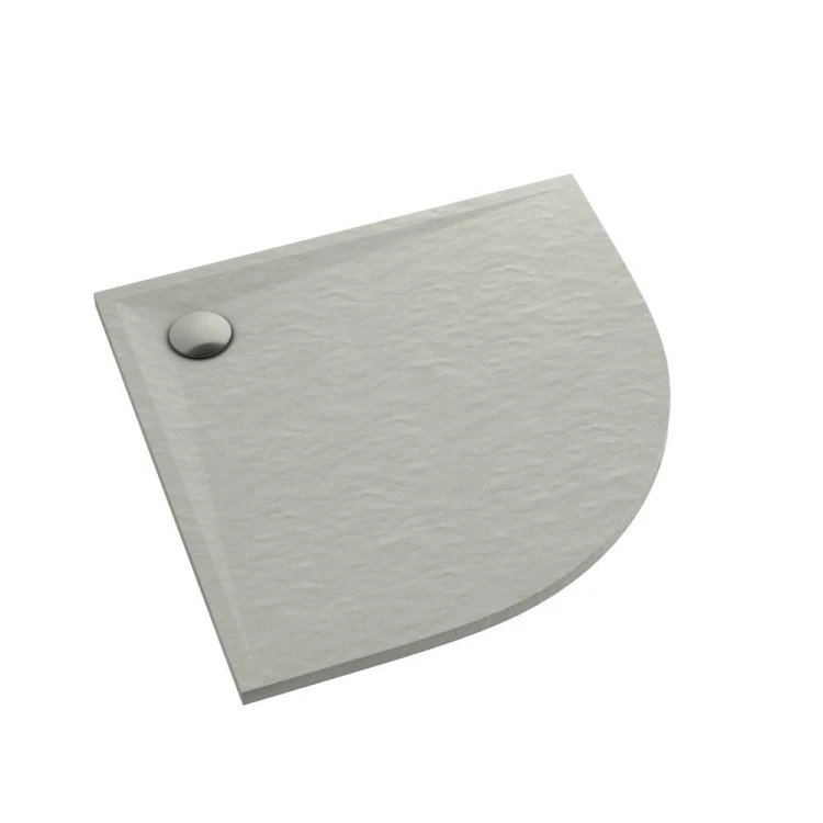 Brodzik półokrągły LIBRA Cement Stone 90x90 Schedpol Schedline, szary
